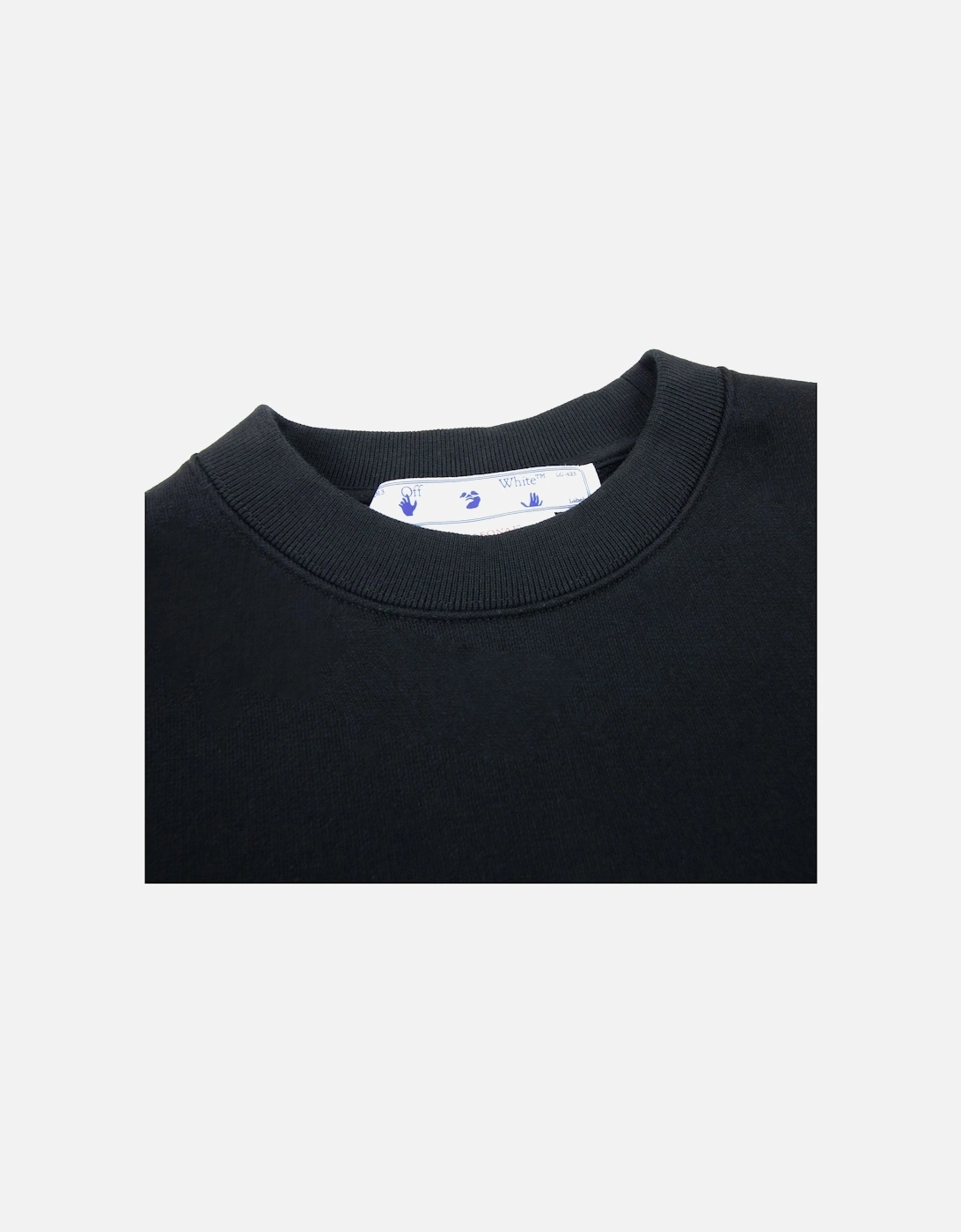 Off White Wave Outline Diag Slim Crewneck Black