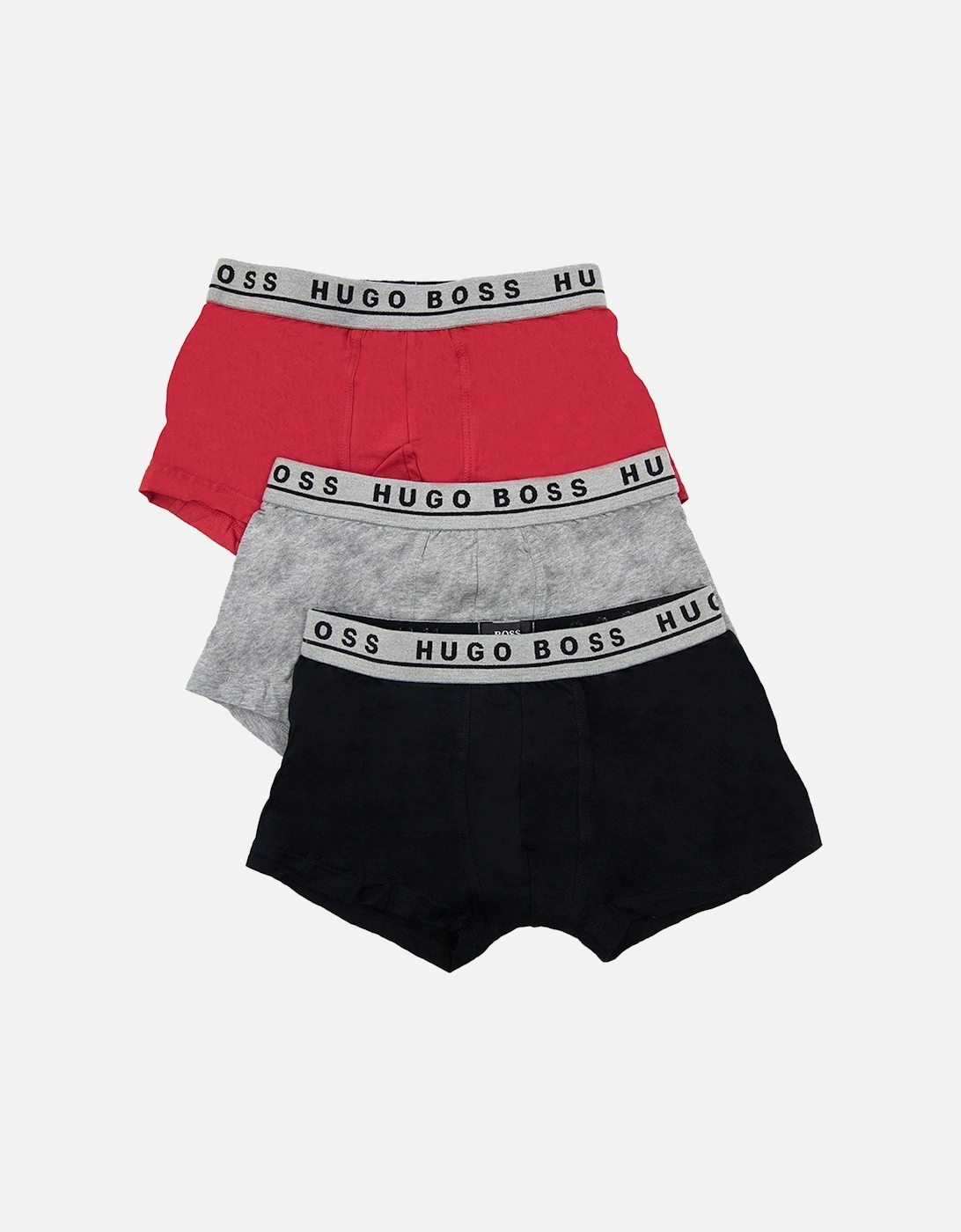 3 Pack Boxers Blk Grey Red