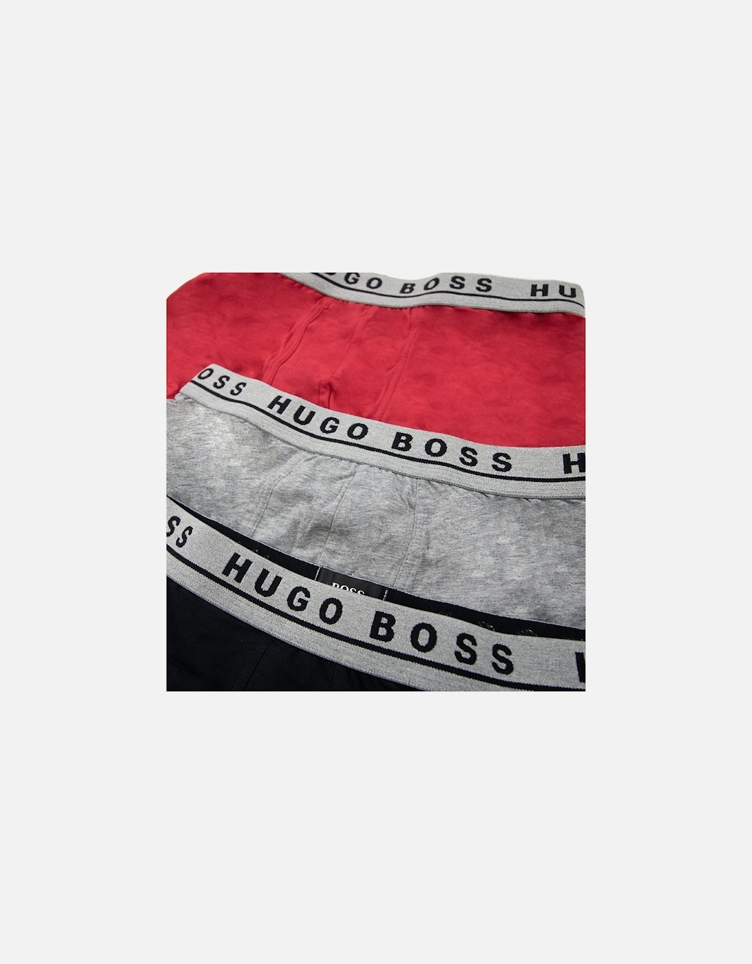 3 Pack Boxers Blk Grey Red