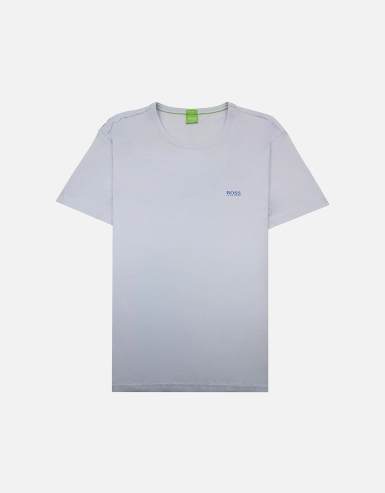Regular-fit T-shirt With Contrast Logo Sky Blue
