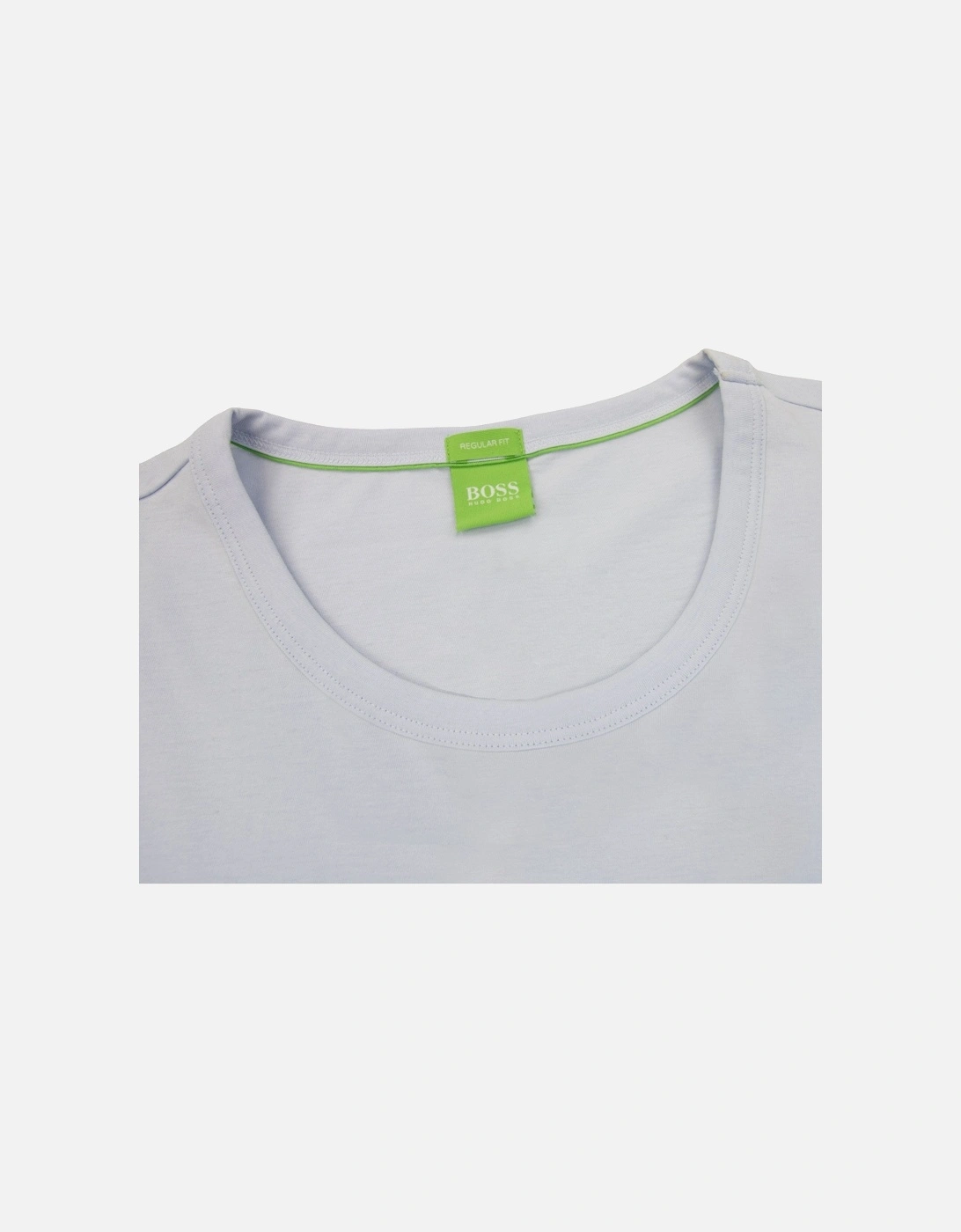 Regular-fit T-shirt With Contrast Logo Sky Blue