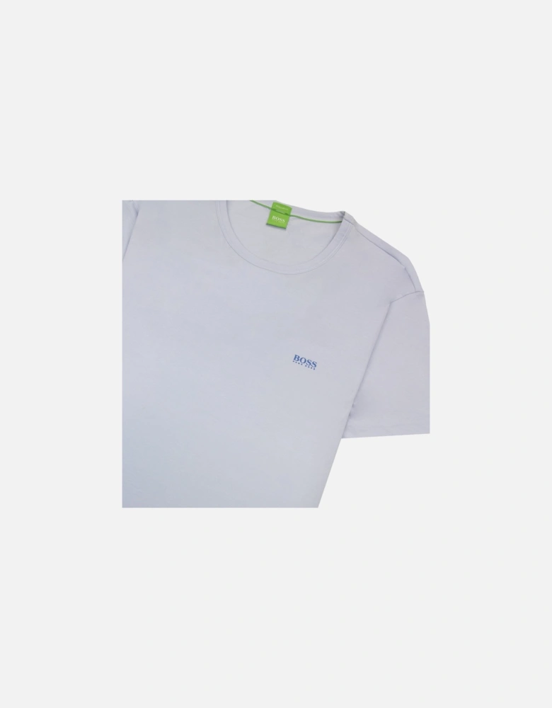 Regular-fit T-shirt With Contrast Logo Sky Blue