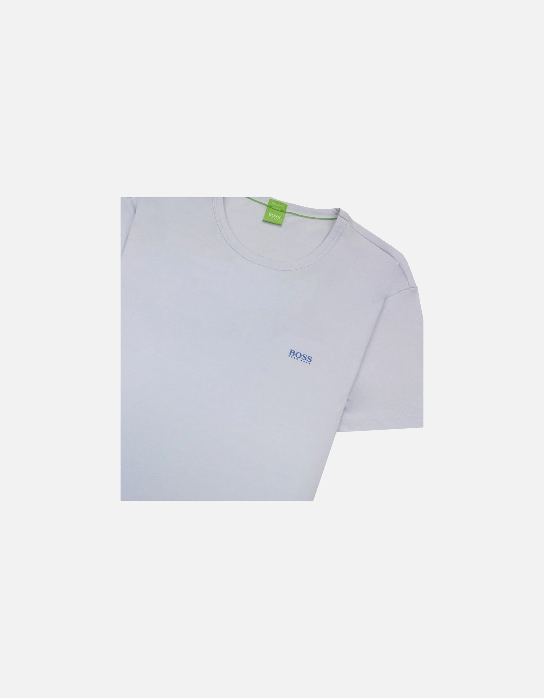 Regular-fit T-shirt With Contrast Logo Sky Blue