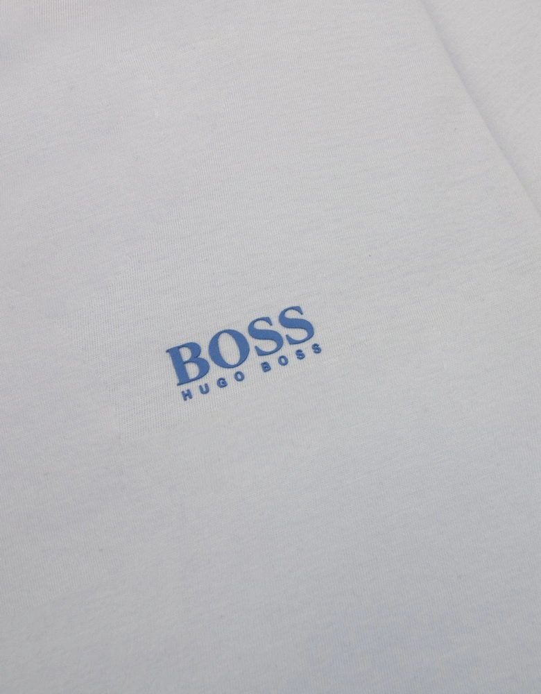 Regular-fit T-shirt With Contrast Logo Sky Blue