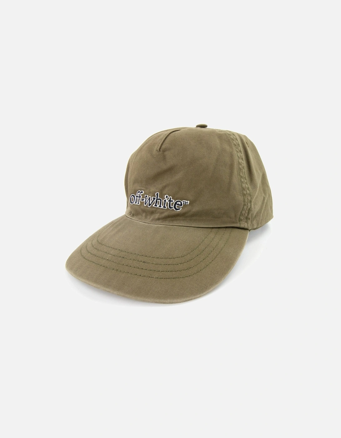 Off White Slanted Logo Baseball Cap Green, 6 of 5