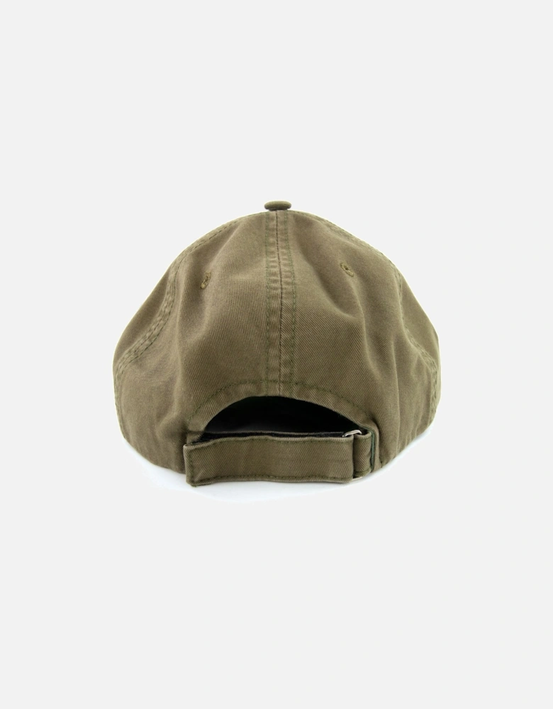 Off White Slanted Logo Baseball Cap Green