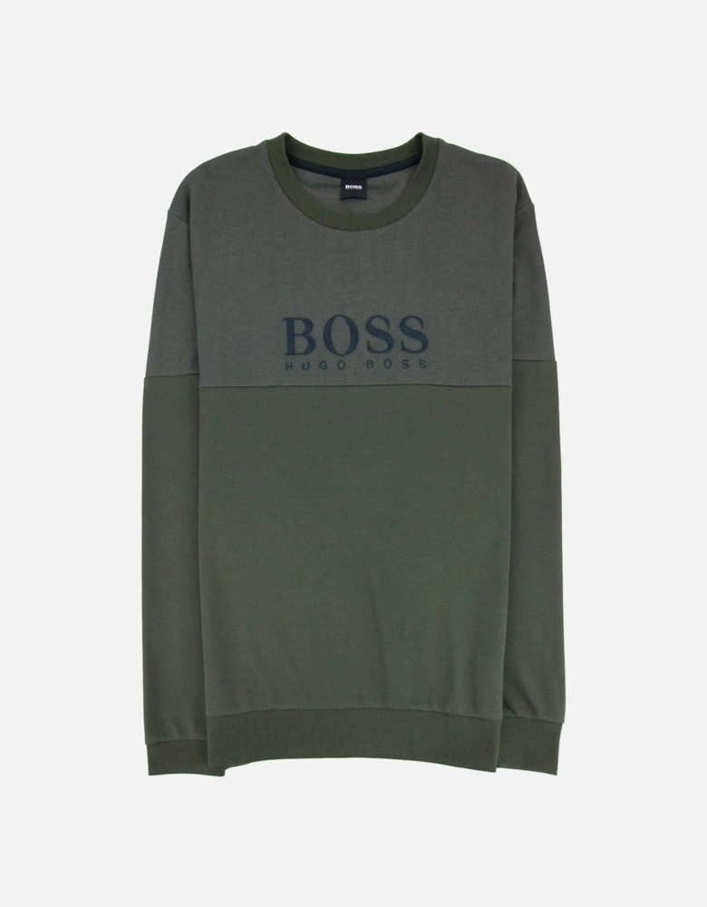 Tracksuit Sweatshirt Front Logo Dark Green