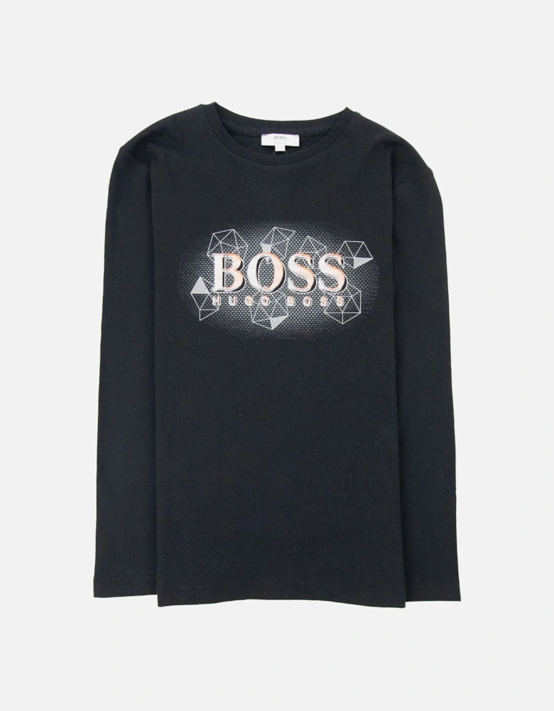 Kids Logo L/s T Shirt Black