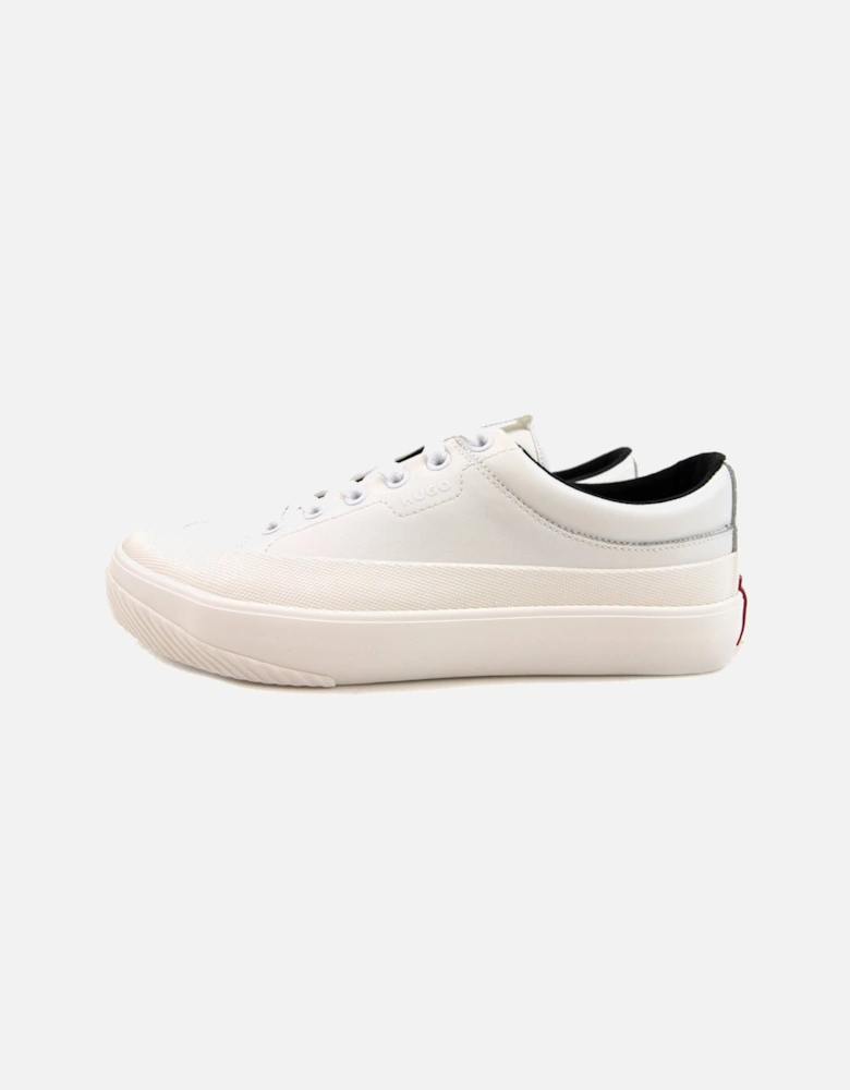 Hugo Logo-label Low-top Trainers With Bonded Leather White