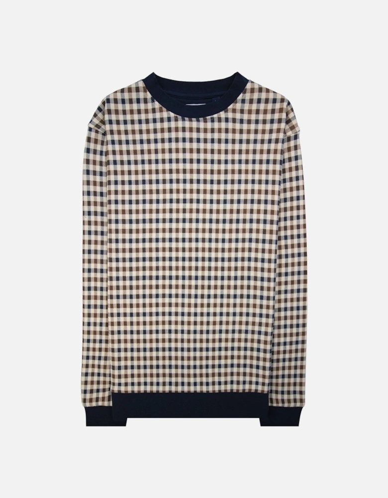 Iconic Crewneck Fleece Sweatshirt Club Check 28