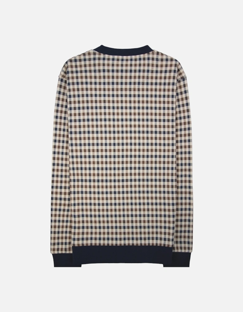 Iconic Crewneck Fleece Sweatshirt Club Check 28