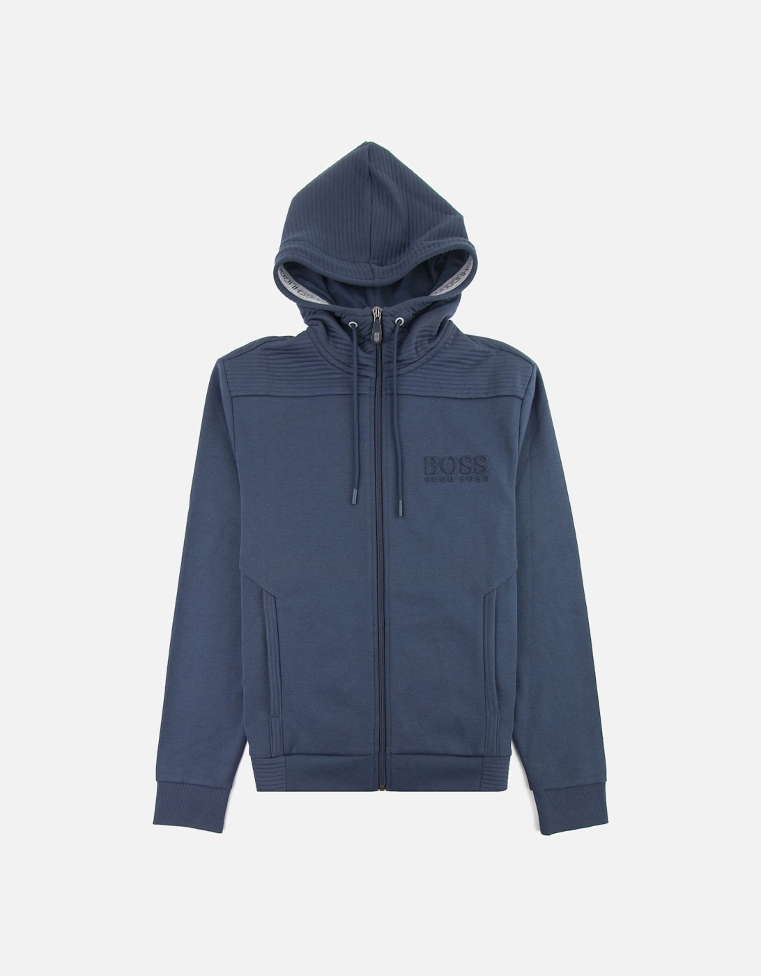 Saggy Embossed Logo Hoodie Navy 410, 3 of 2