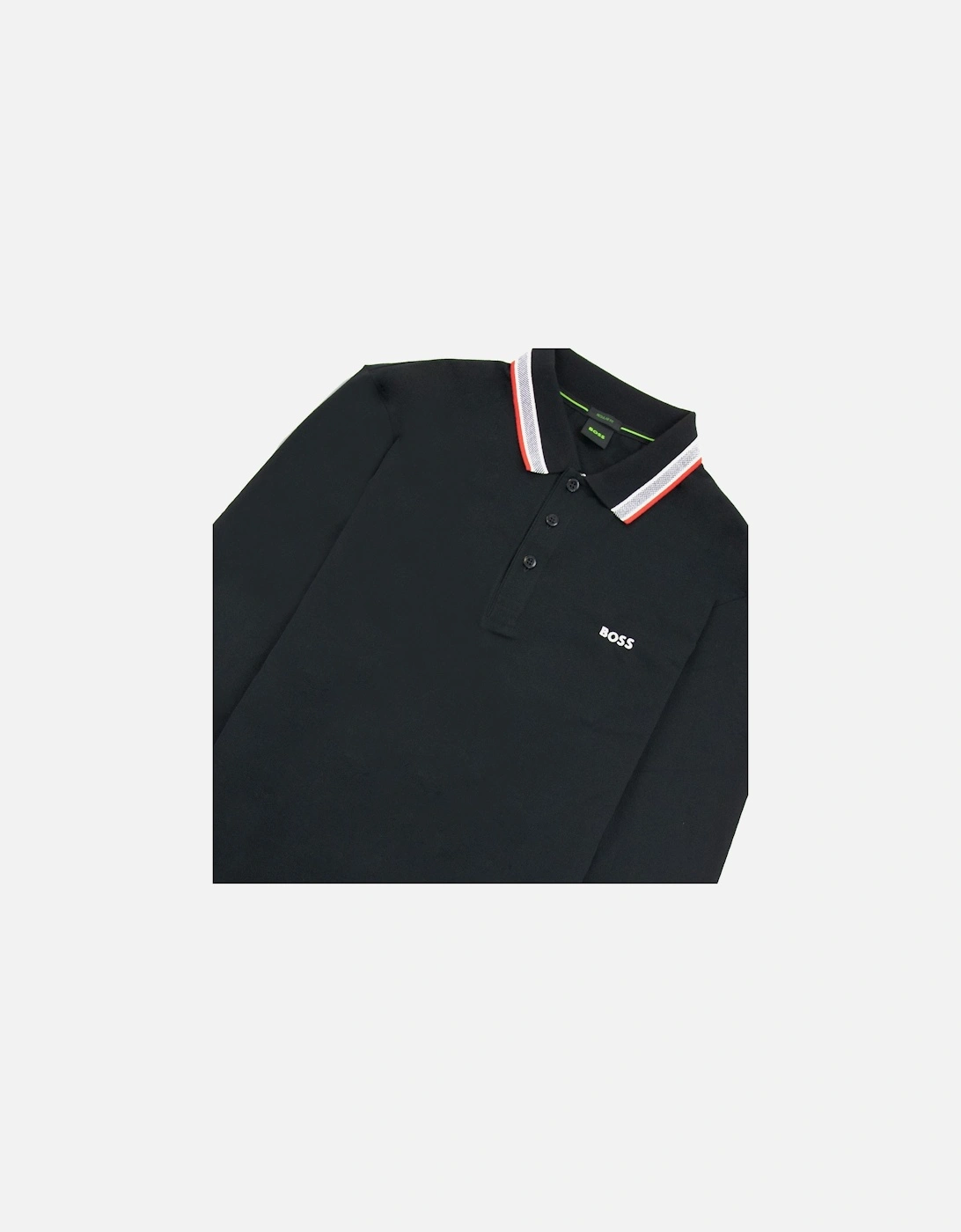 Plisy Regular Fit L/s Polo Black 004