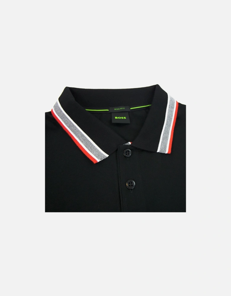 Plisy Regular Fit L/s Polo Black 004