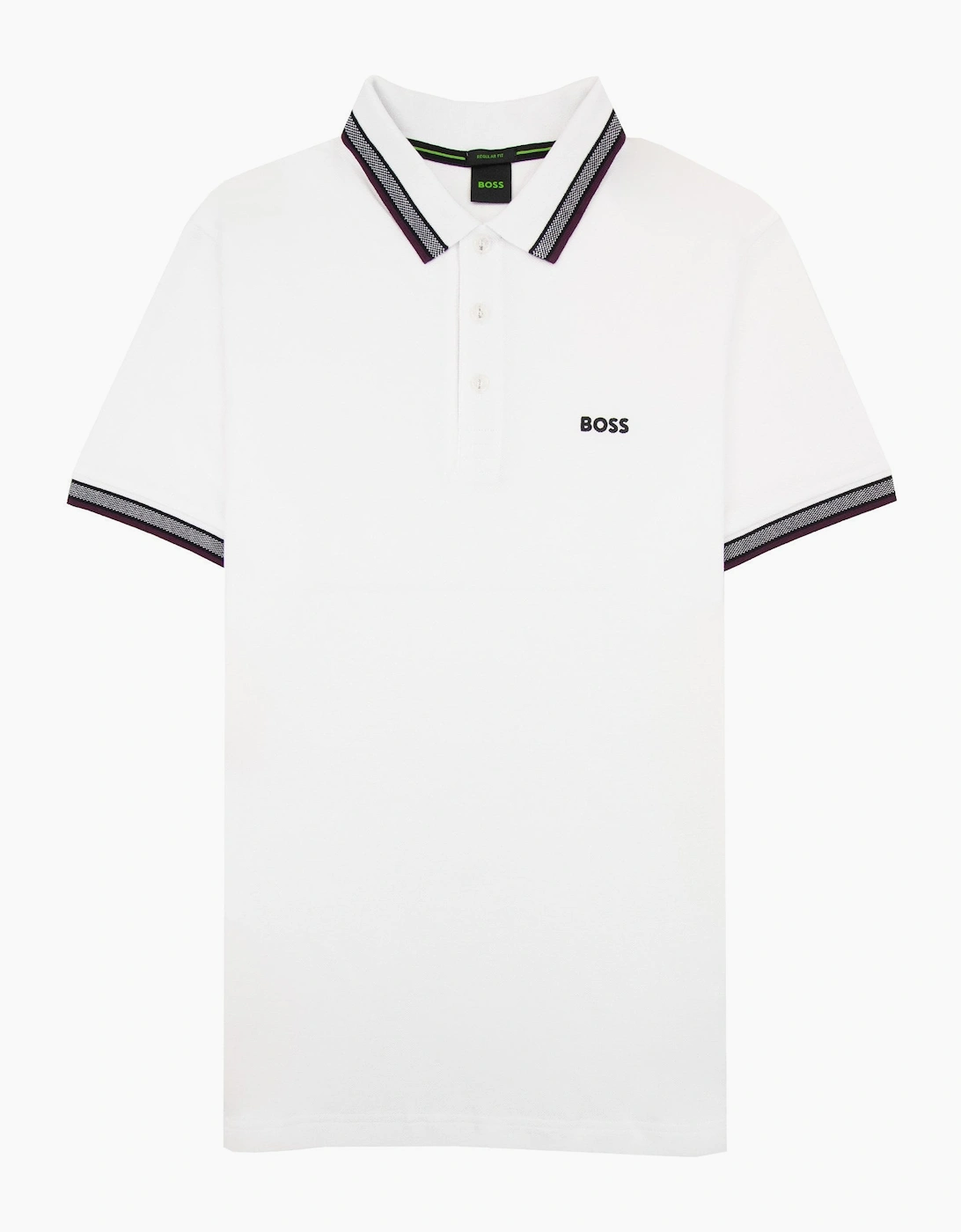 Men's Hugo Boss Embroidered Logo Paddy Polo White 102 - Size: 38