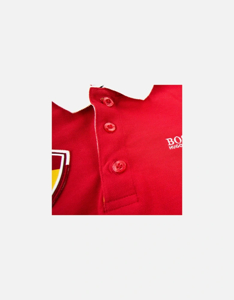Kids Spain Football S/s Polo Red
