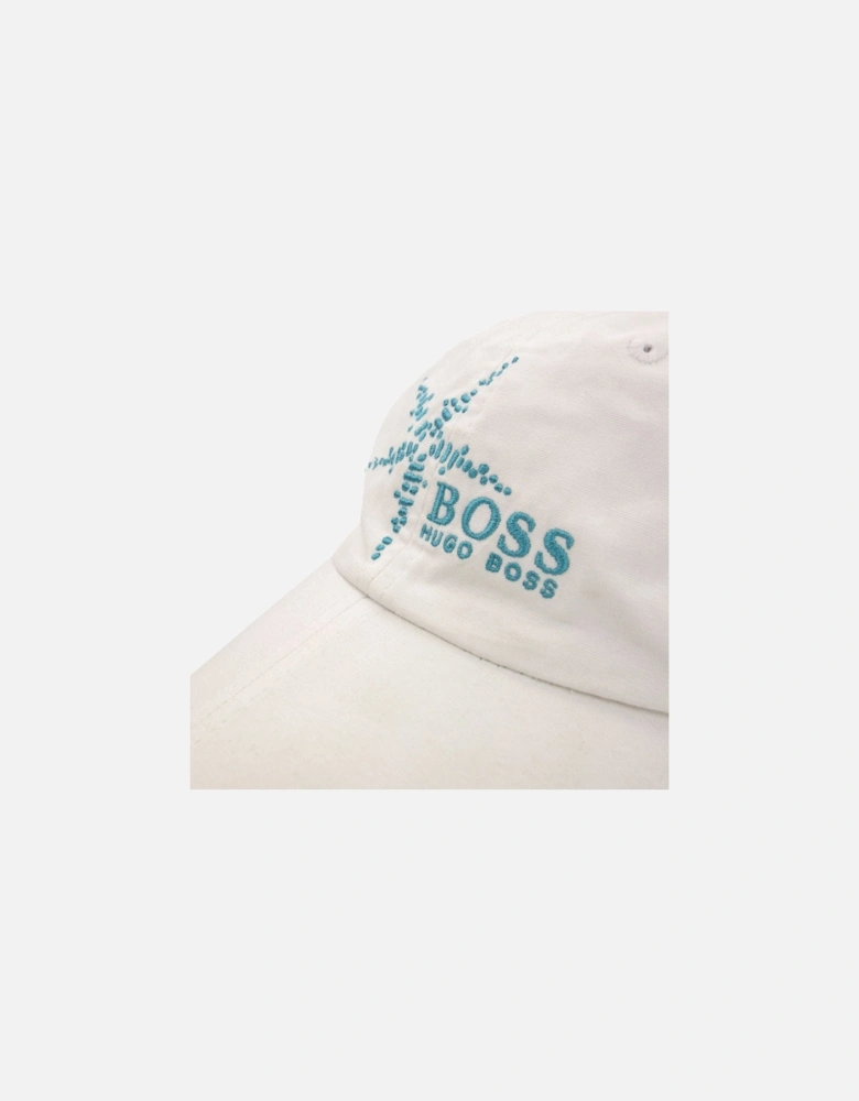 Embroidered Logo Cap White