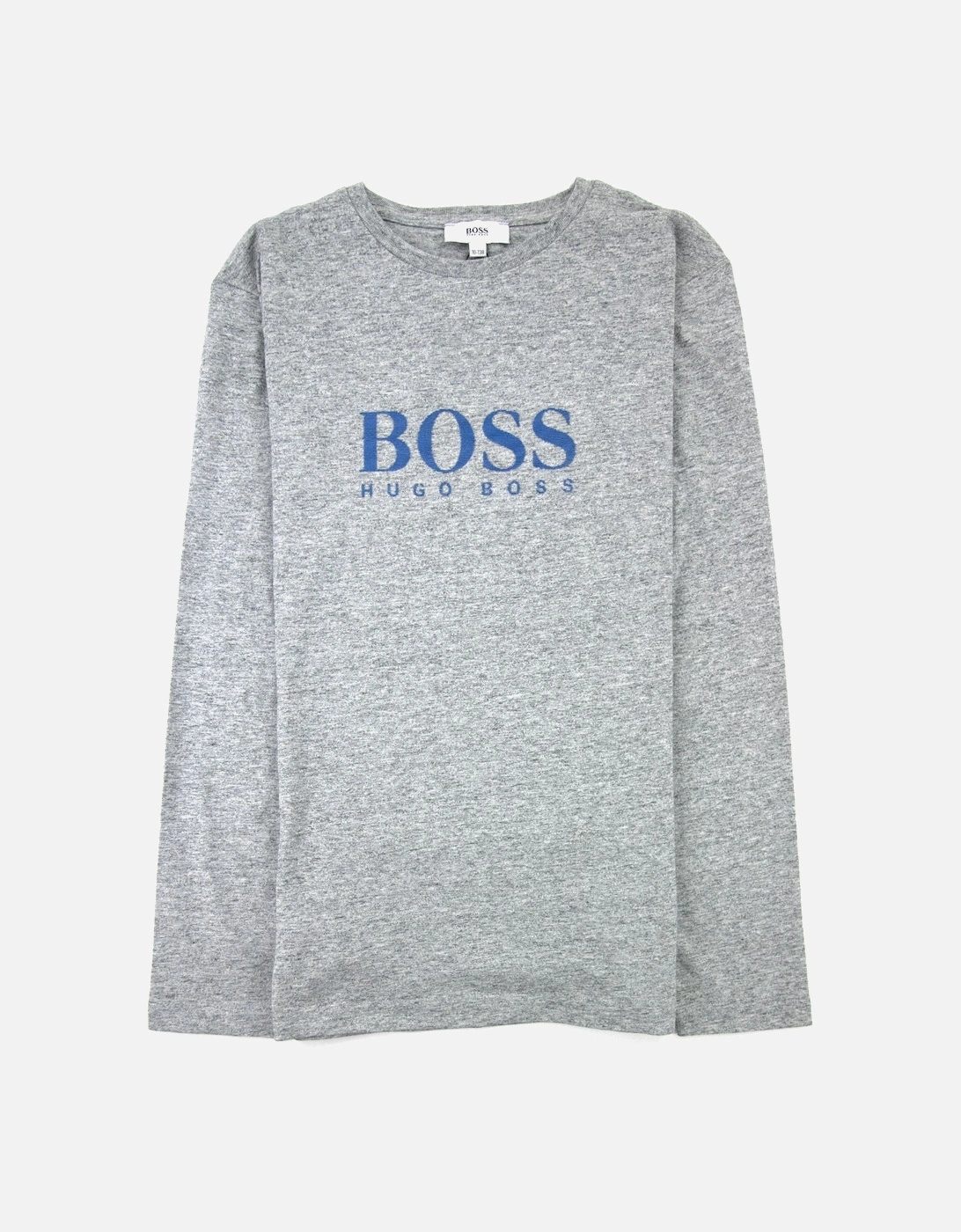 Kids Ls Top Boss Sign Chest Grey Marl, 3 of 2