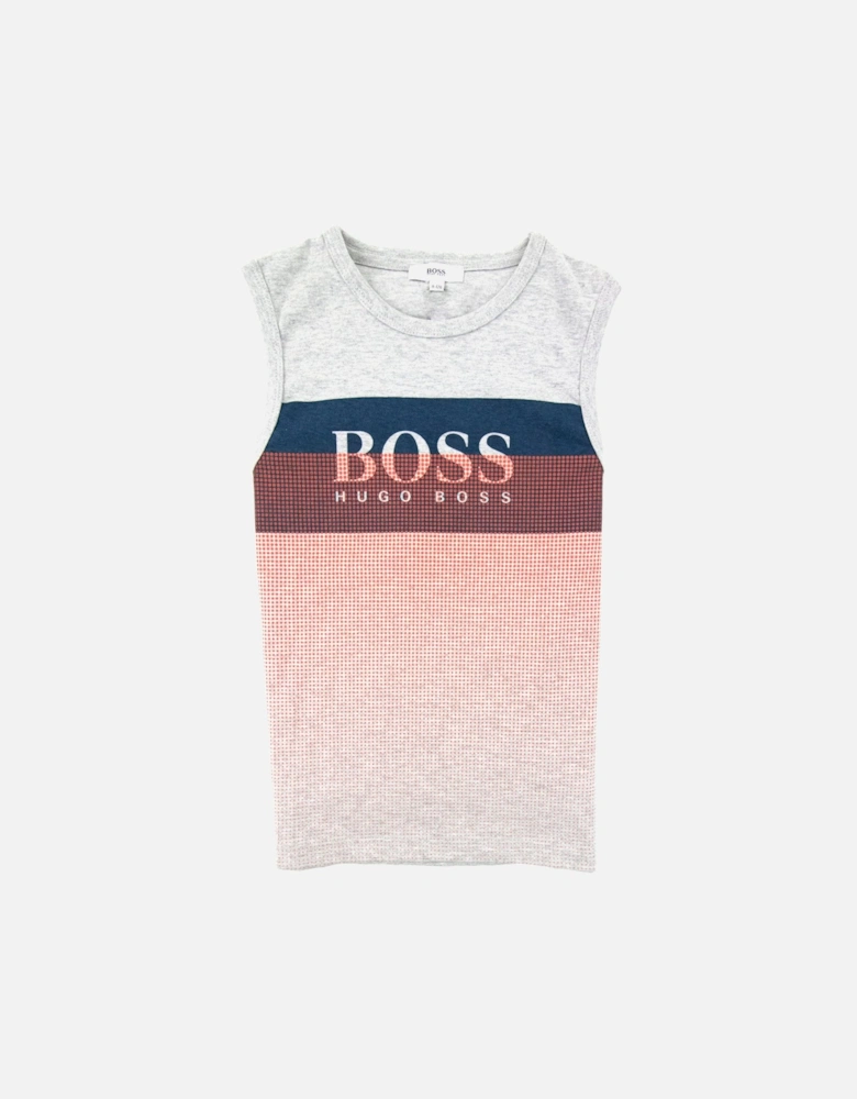 Kids Logo Tank Top Light Grey