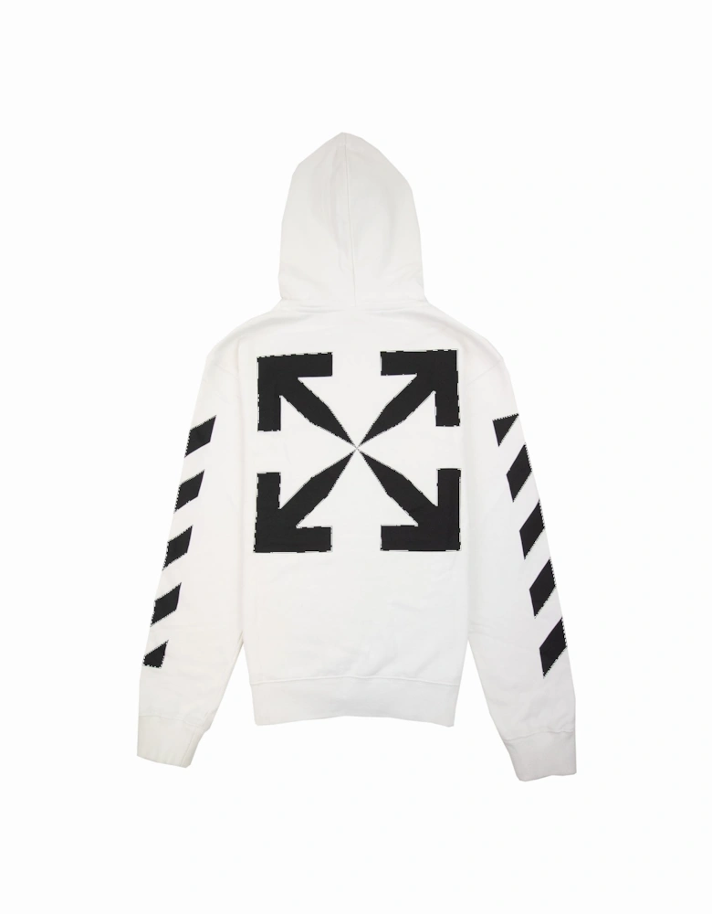 Off White Diagonal Arrow Slim Hoodie White