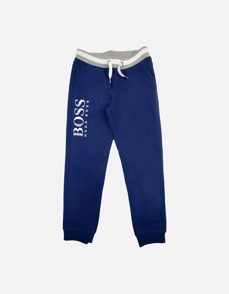Kids Fleece Bottoms Leg Sign Electric Blue/grey APR4