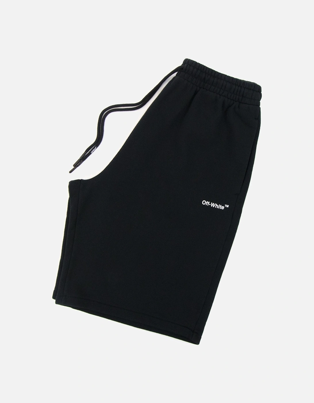 Off White Tribal Type Skate Sweat Shorts Black/white