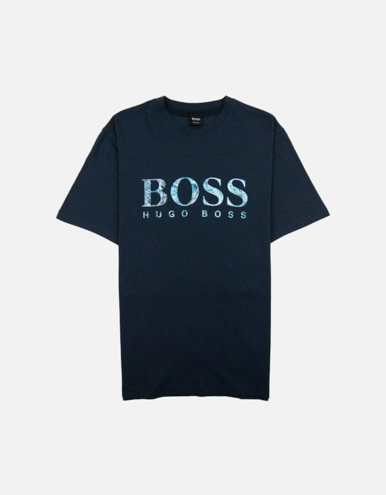 Teecher 4 Printed Logo T Shirt Navy