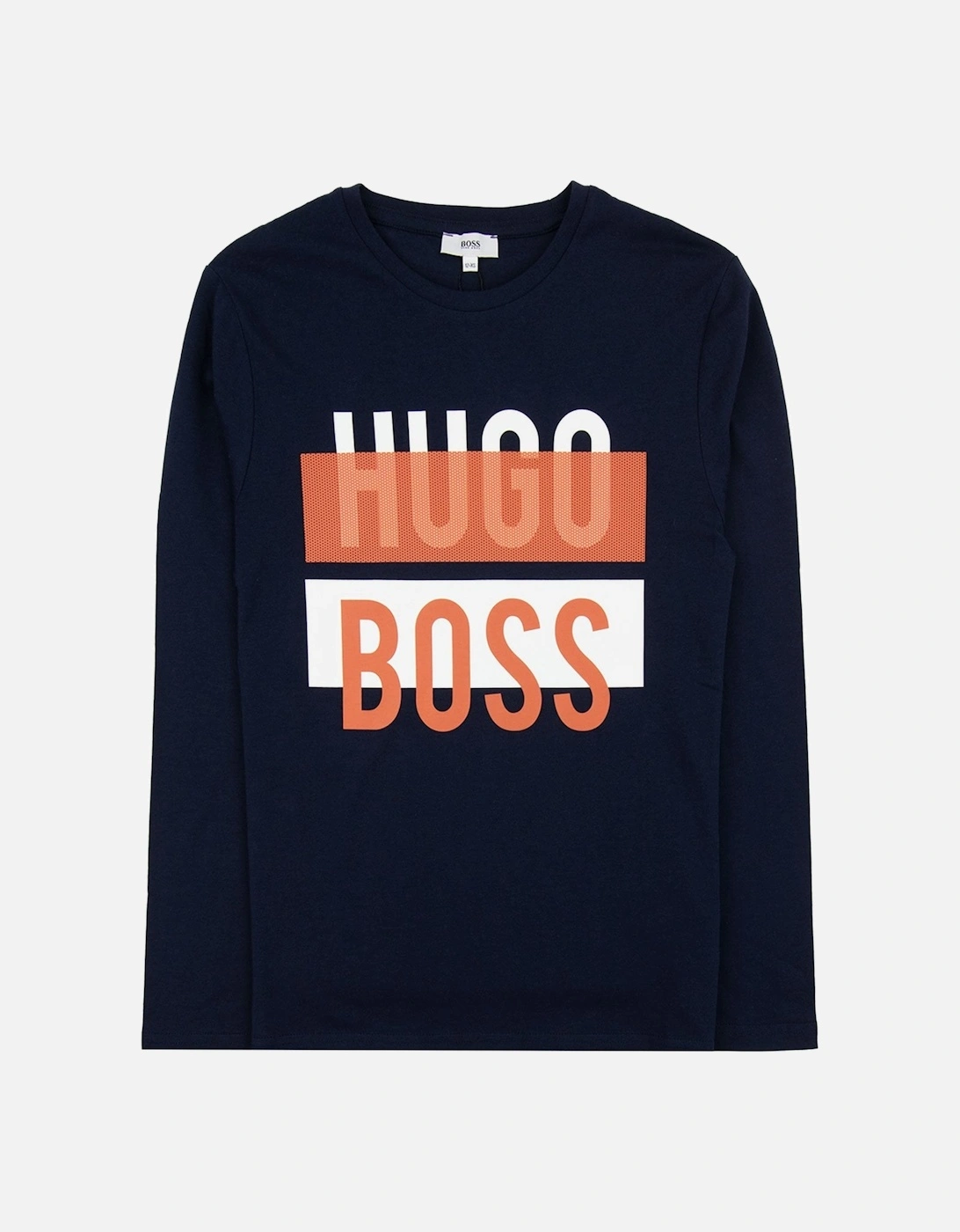 Kids Printed Logo L/s T Shirt Navy, 5 of 4