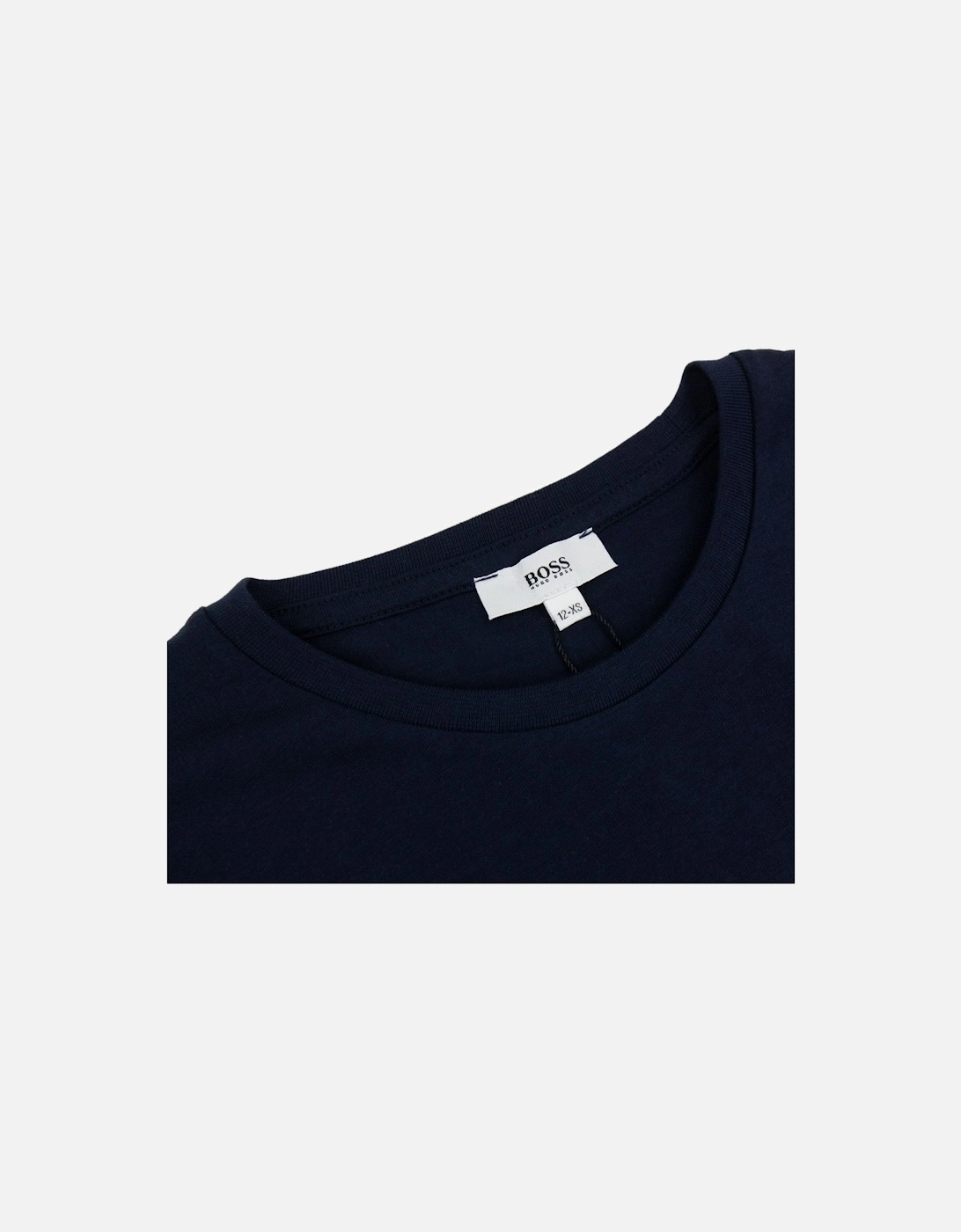 Kids Printed Logo L/s T Shirt Navy