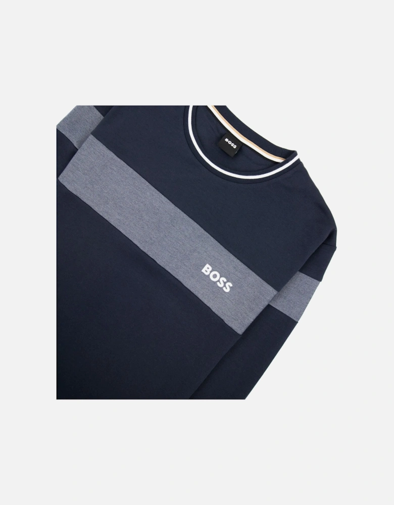 Contrast Insert Logo Tracksuit Sweatshirt Dark Navy 403