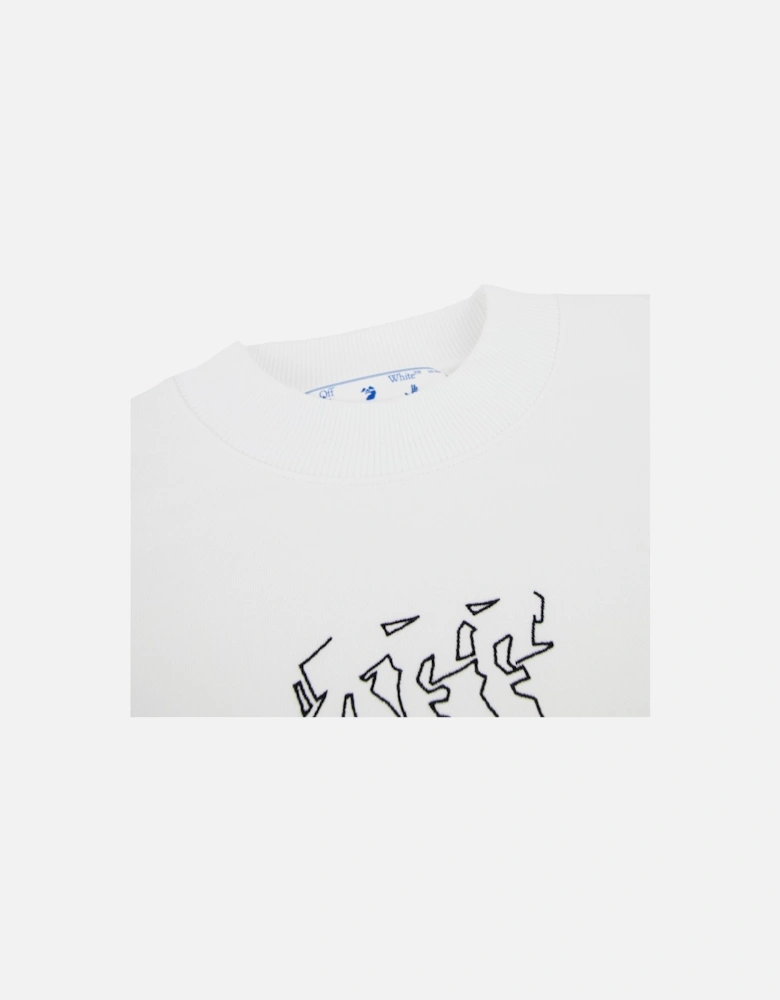 Off White Neen Arrow Skate Crewneck Sweatshirt White/black