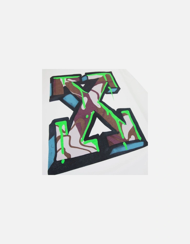 Off White Neen Arrow Skate Crewneck Sweatshirt White/black