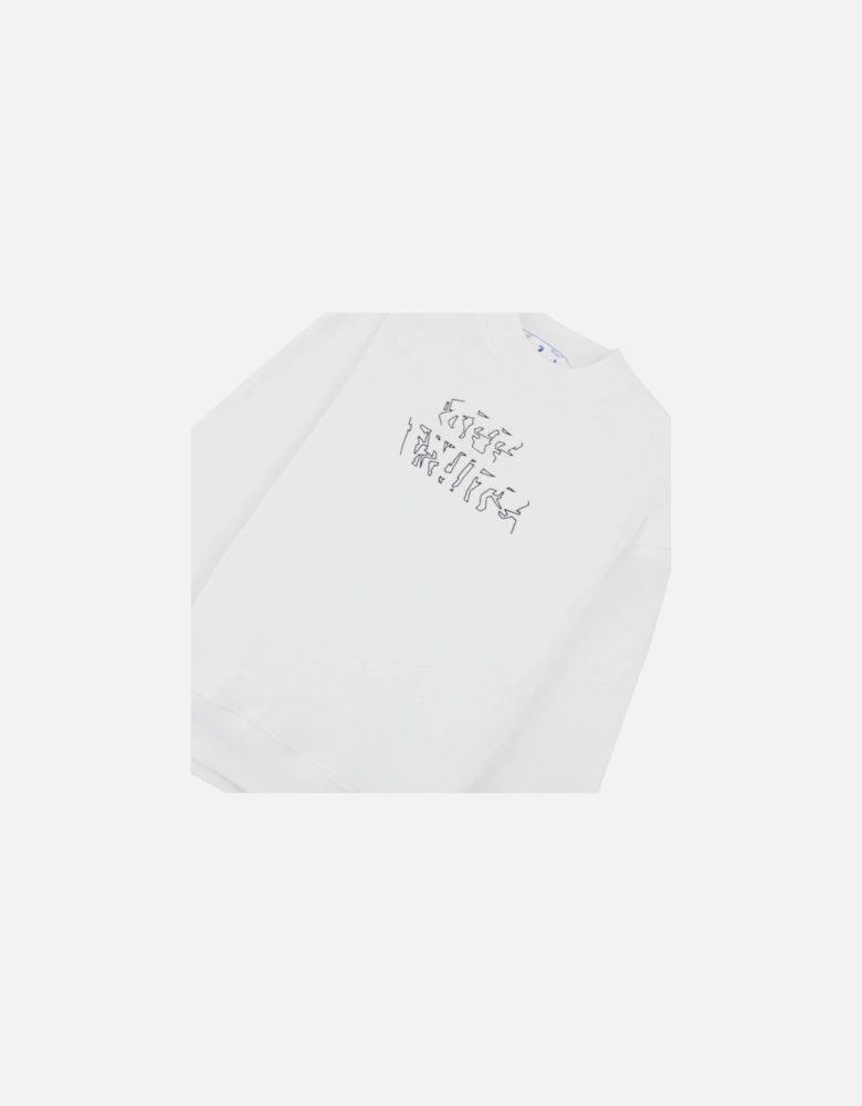 Off White Neen Arrow Skate Crewneck Sweatshirt White/black