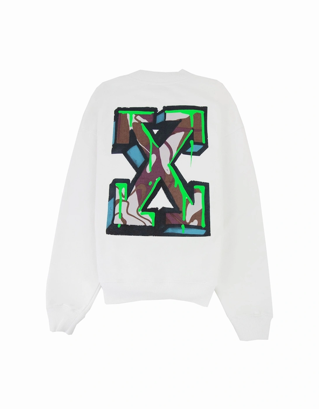 Off White Neen Arrow Skate Crewneck Sweatshirt White/black