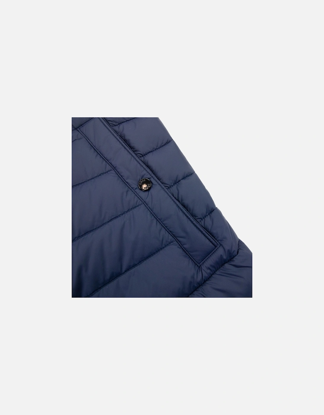 Water-repellent Padded Gilet With 3d Logo Tape Navy