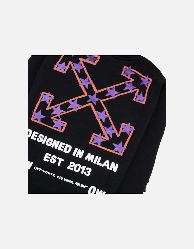 Off White Star Arrow Skate Crewneck Black
