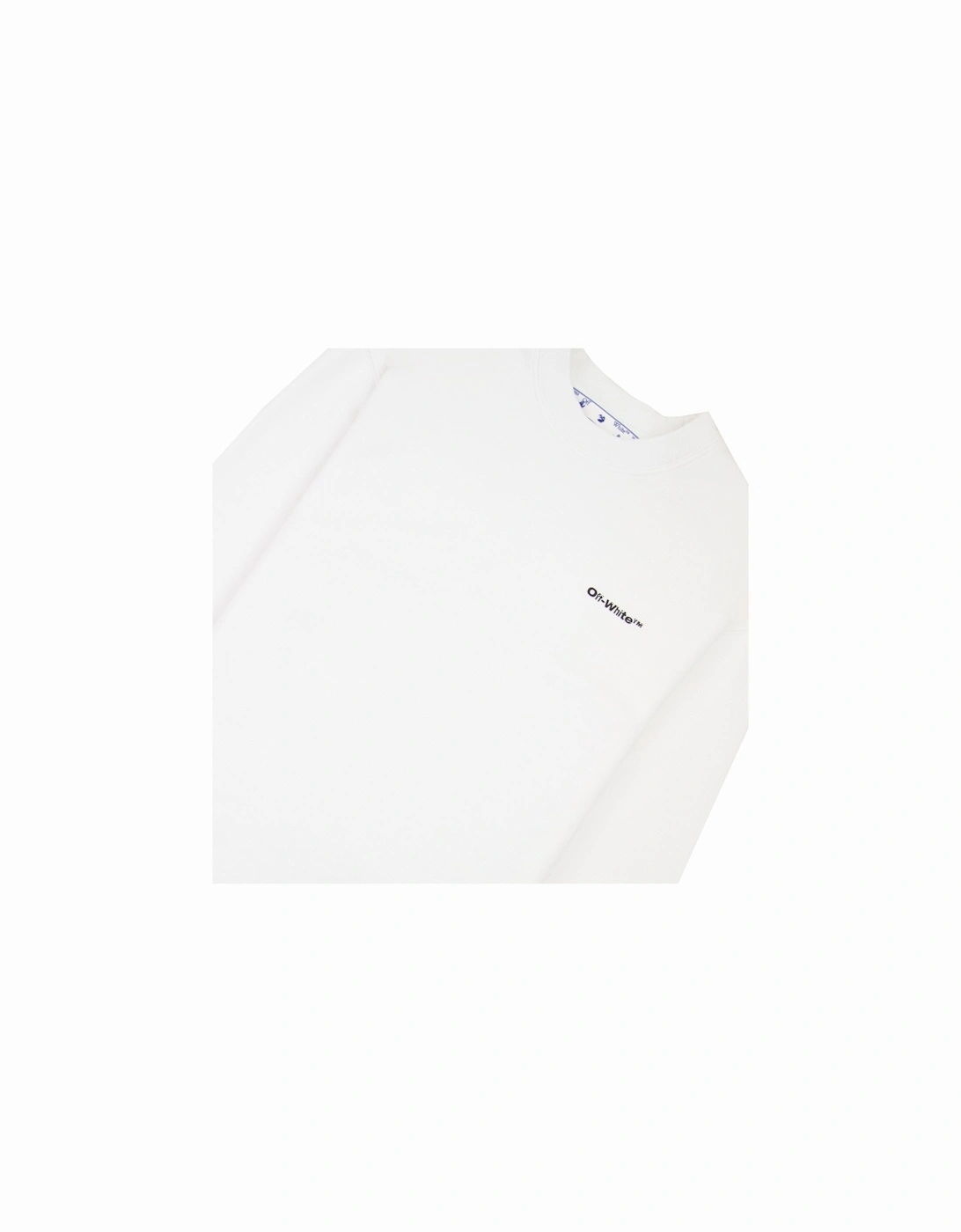 Off White Wave Outline Diag Slim Crewneck White