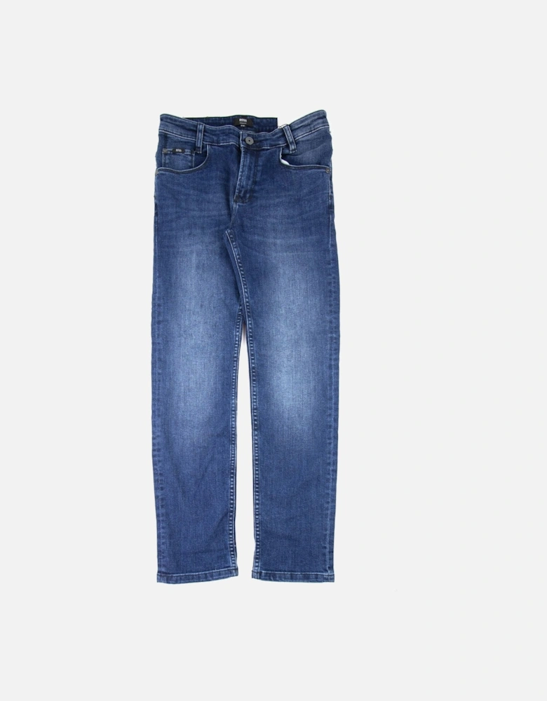 Kids Straight Leg Jeans Stonewash Denim