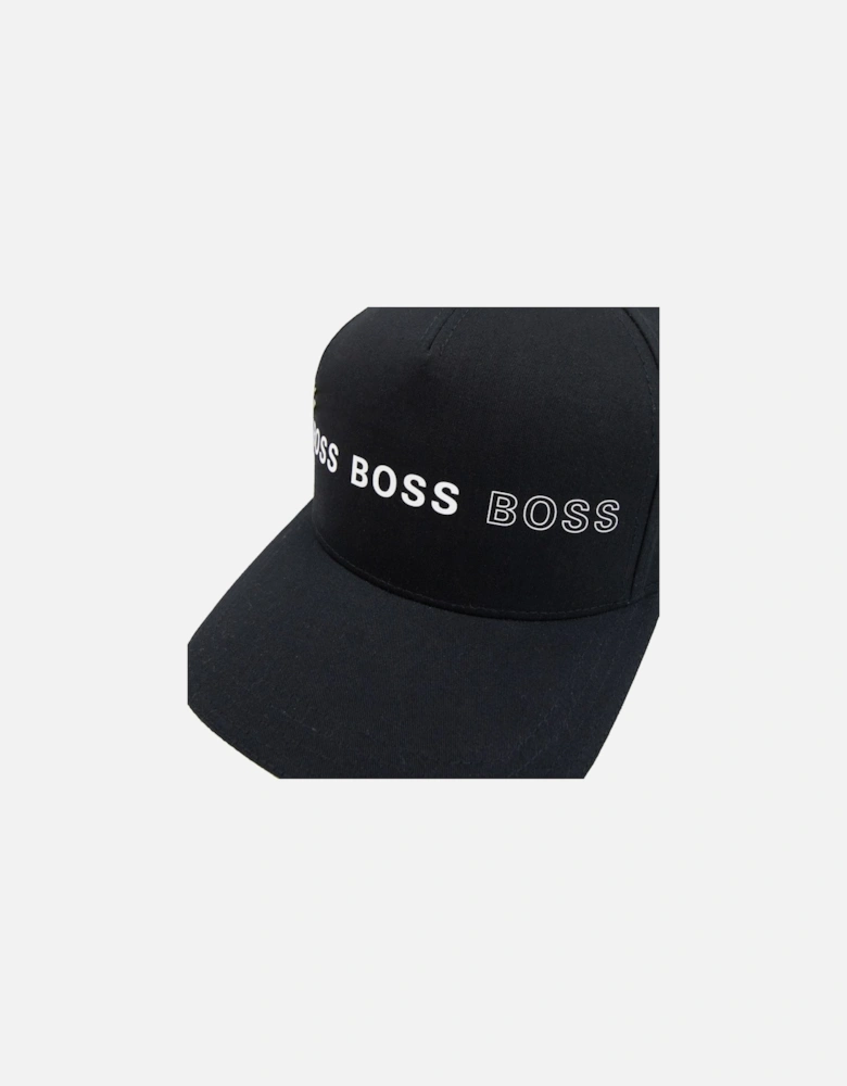 Cap Double Logo Black 001