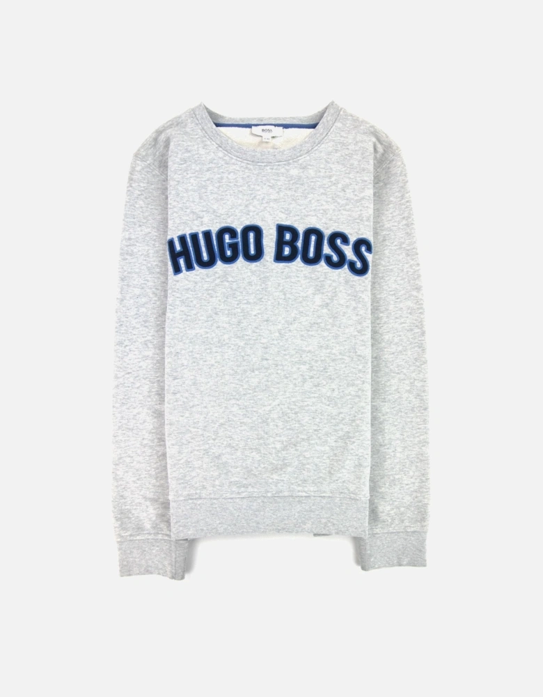 Kids Brand Logo Crewneck Sweatshirt Grey 089