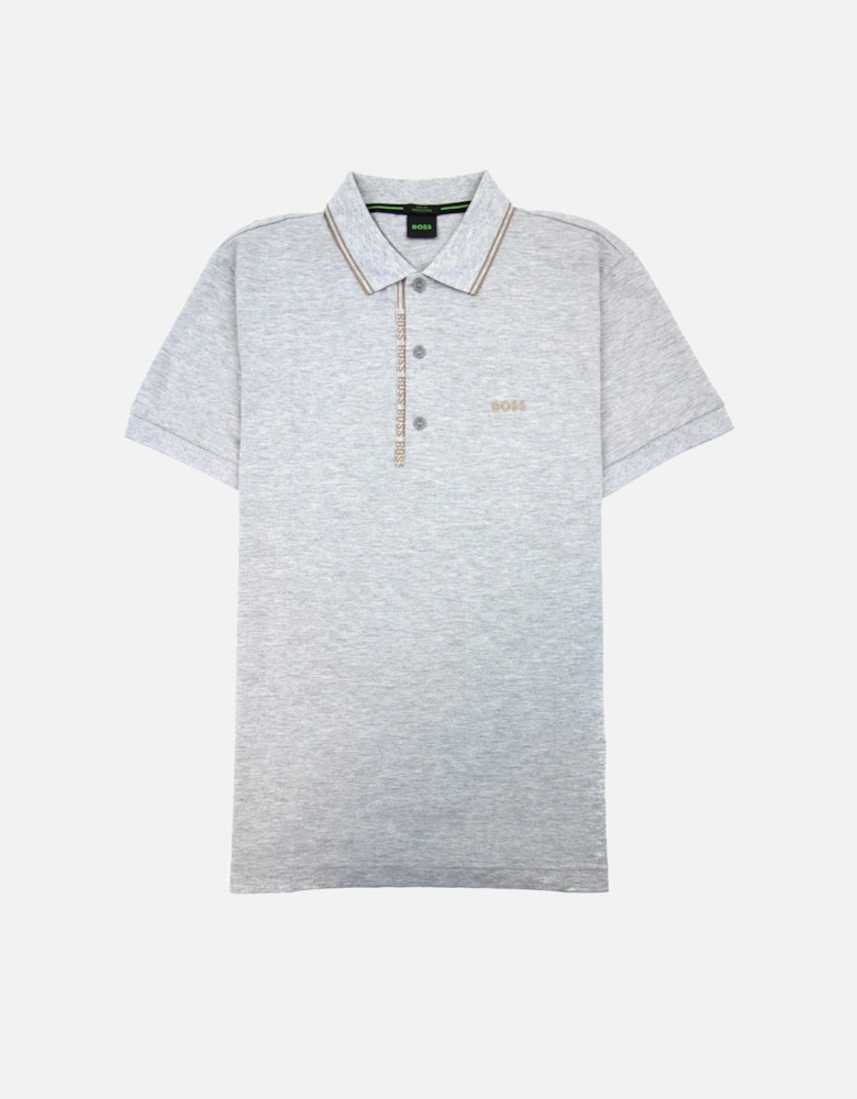 Paule 4 Slim Fit Branded Placket Polo Grey 059