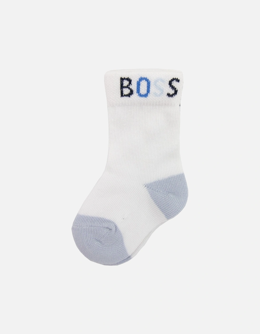 Kids Infant Logo Stripe Socks Pale Blue 771