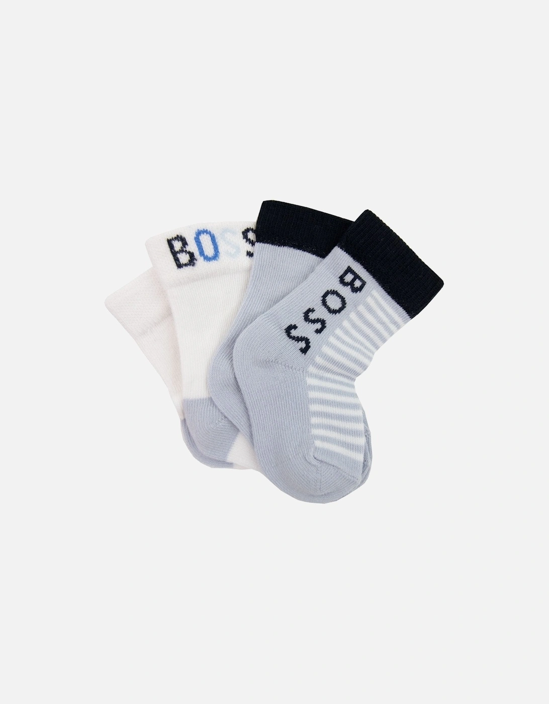 Kids Infant Logo Stripe Socks Pale Blue 771