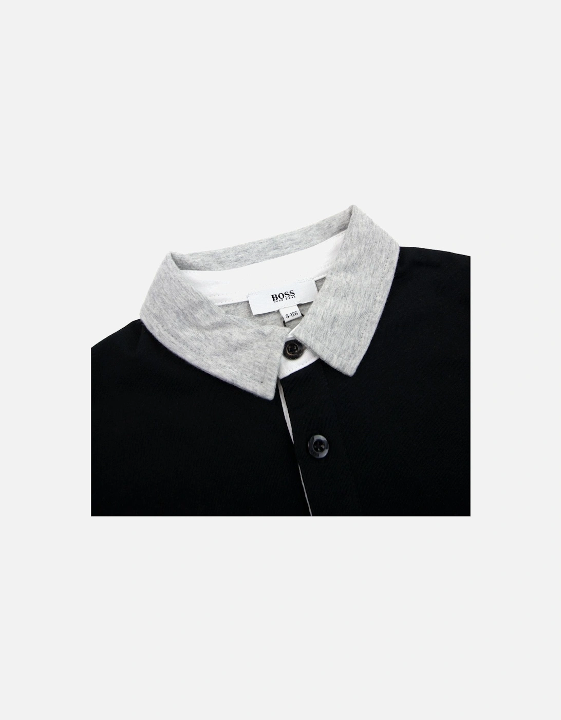 Kids Stripe Logo S/s Polo Black