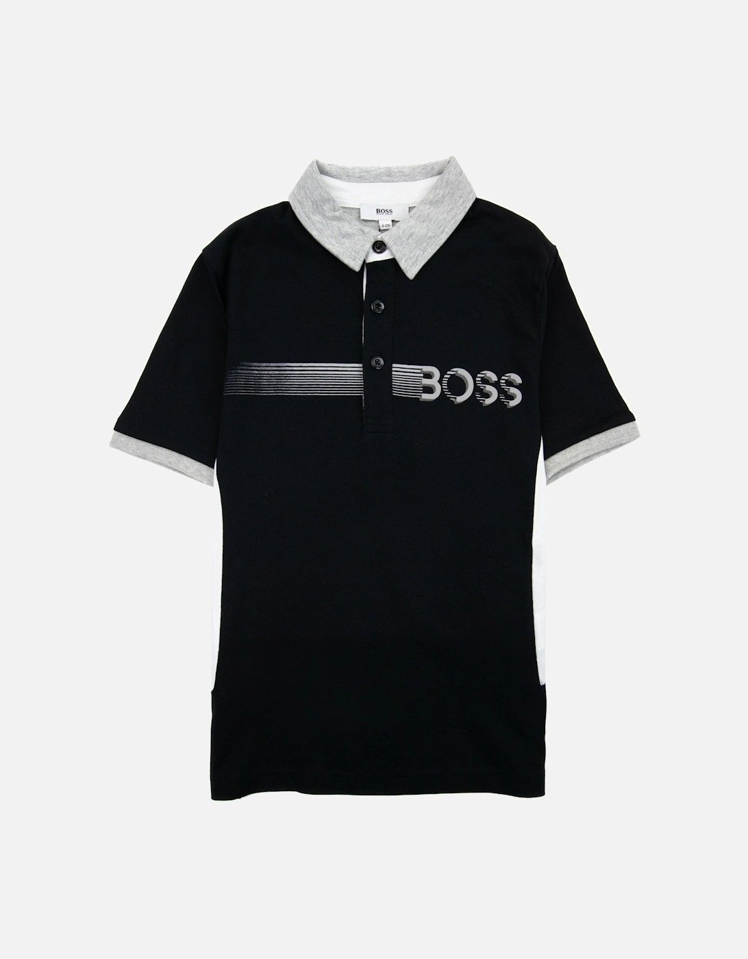 Kids Stripe Logo S/s Polo Black, 4 of 3