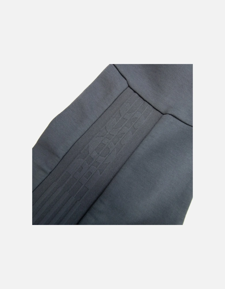 Saggy 1 Embroidered Logo Zip Up Sweatshirt Dark Grey 027