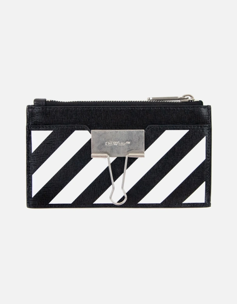 Off White Binder Card Case Black/White