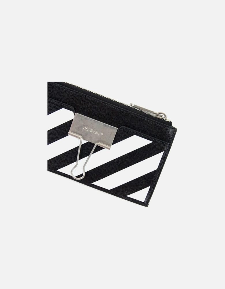 Off White Binder Card Case Black/White