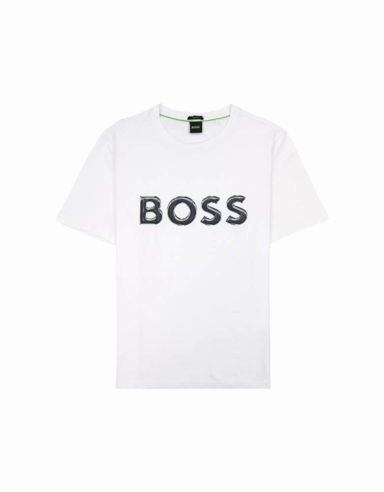 Logo Print Stretch T Shirt White 100