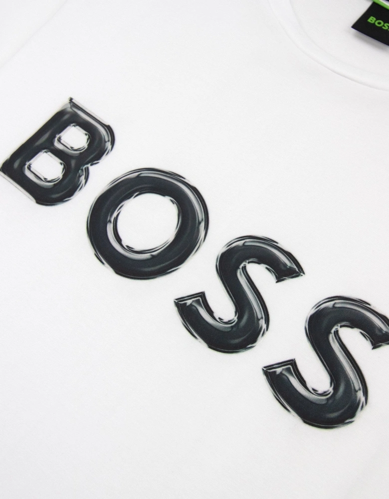 Logo Print Stretch T Shirt White 100